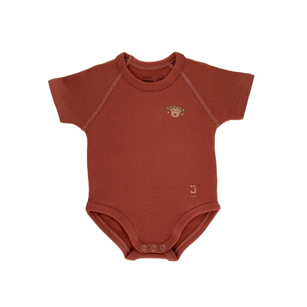 J BIMBI Romper 0-36M Biokatoen Warm Tribe — Antiek roze